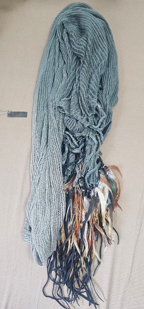 タグ付　kmrii グラデーション ストール マフラー　feather Y2K