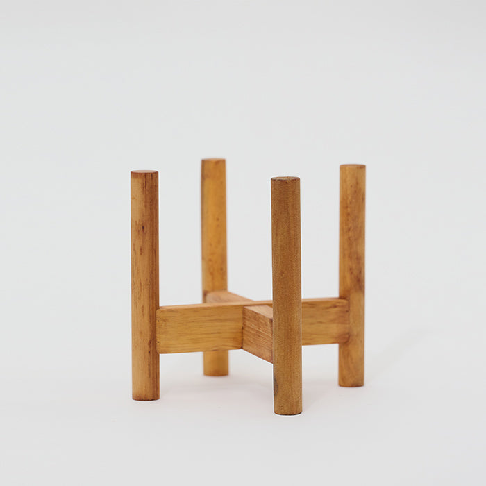 Wood Stand S 木製スタンド｜土を使わない観葉植物 – &Green