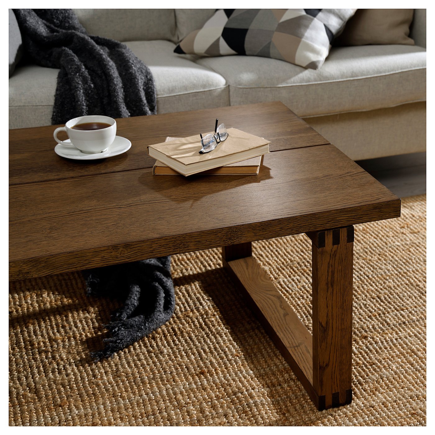 LOHALS rug, flatwoven, natural, 6'7