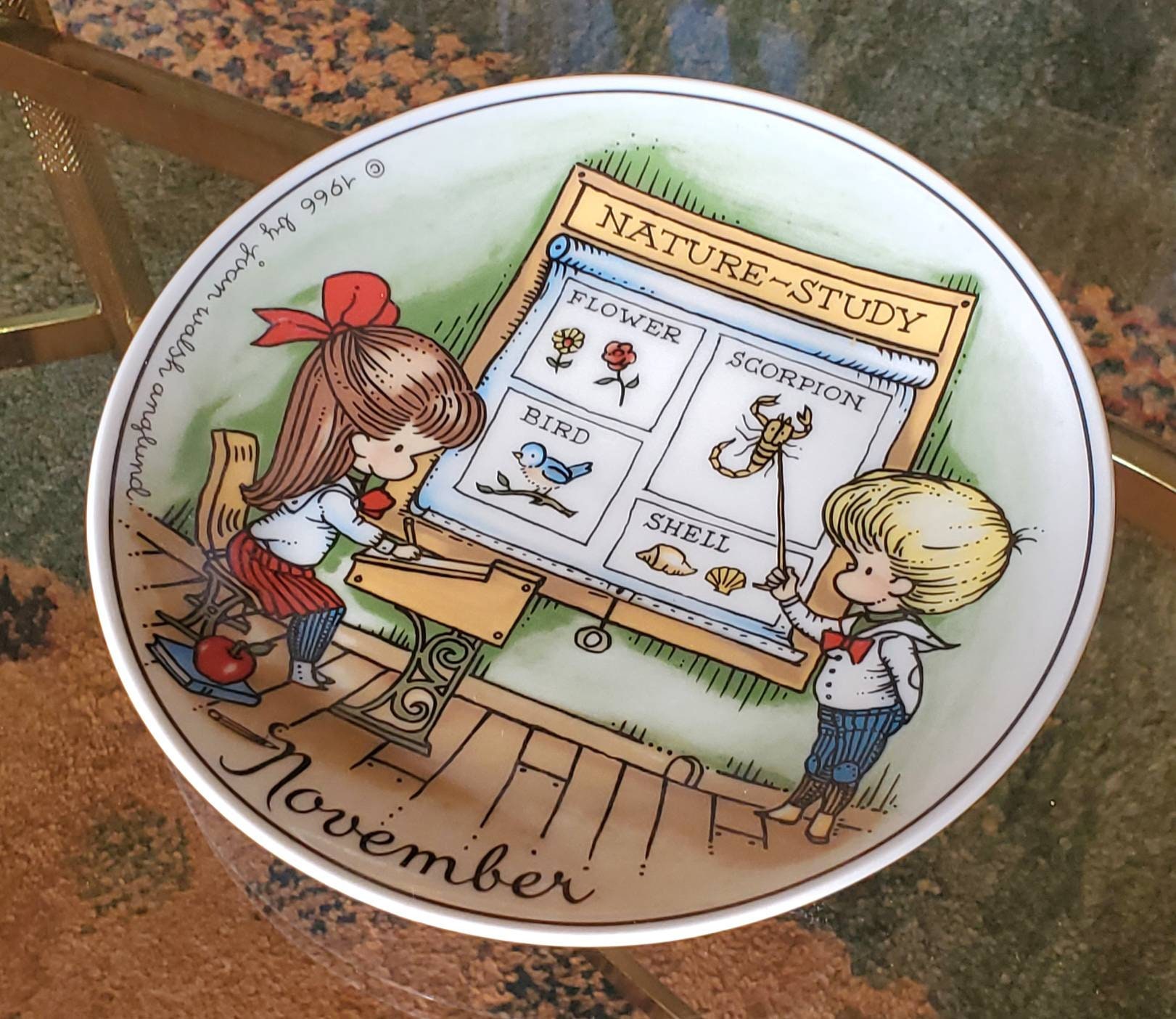 Joan Walsh Anglund - 1966 November Ceramic Collector's Plate - Etsy