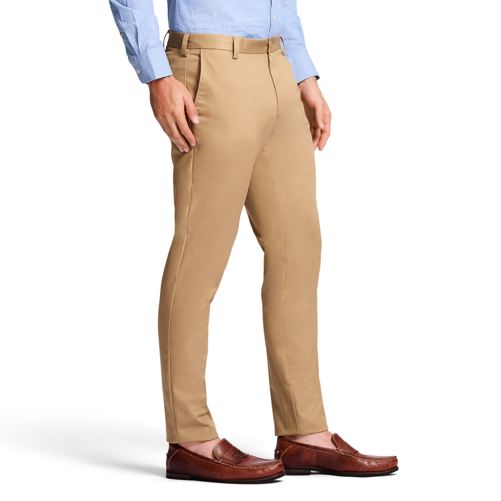 American Chino Flat-Front Slim Fit Pant - English Khaki – IZOD
