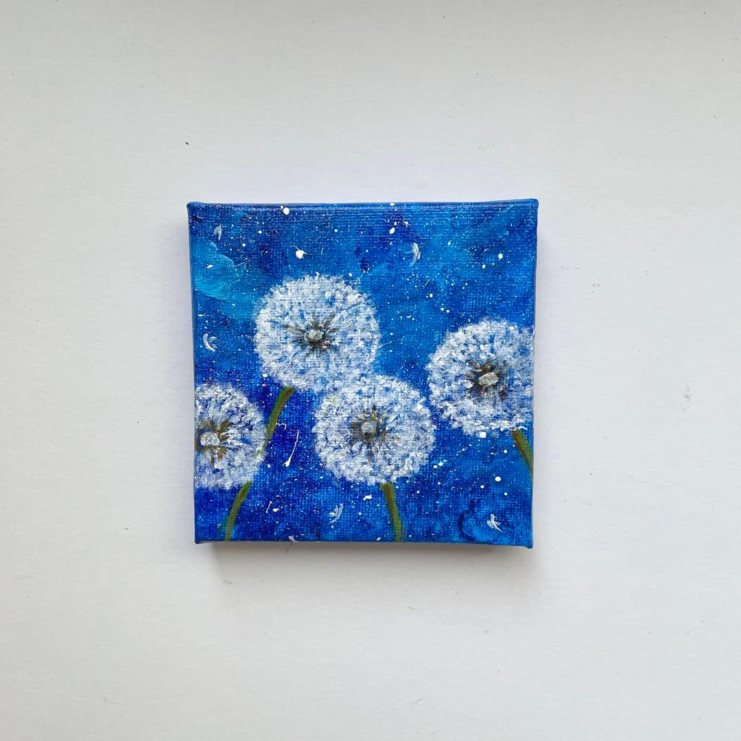 アクリル画 オイルパステル画 想いを乗せてNo.2 キャンバスアート