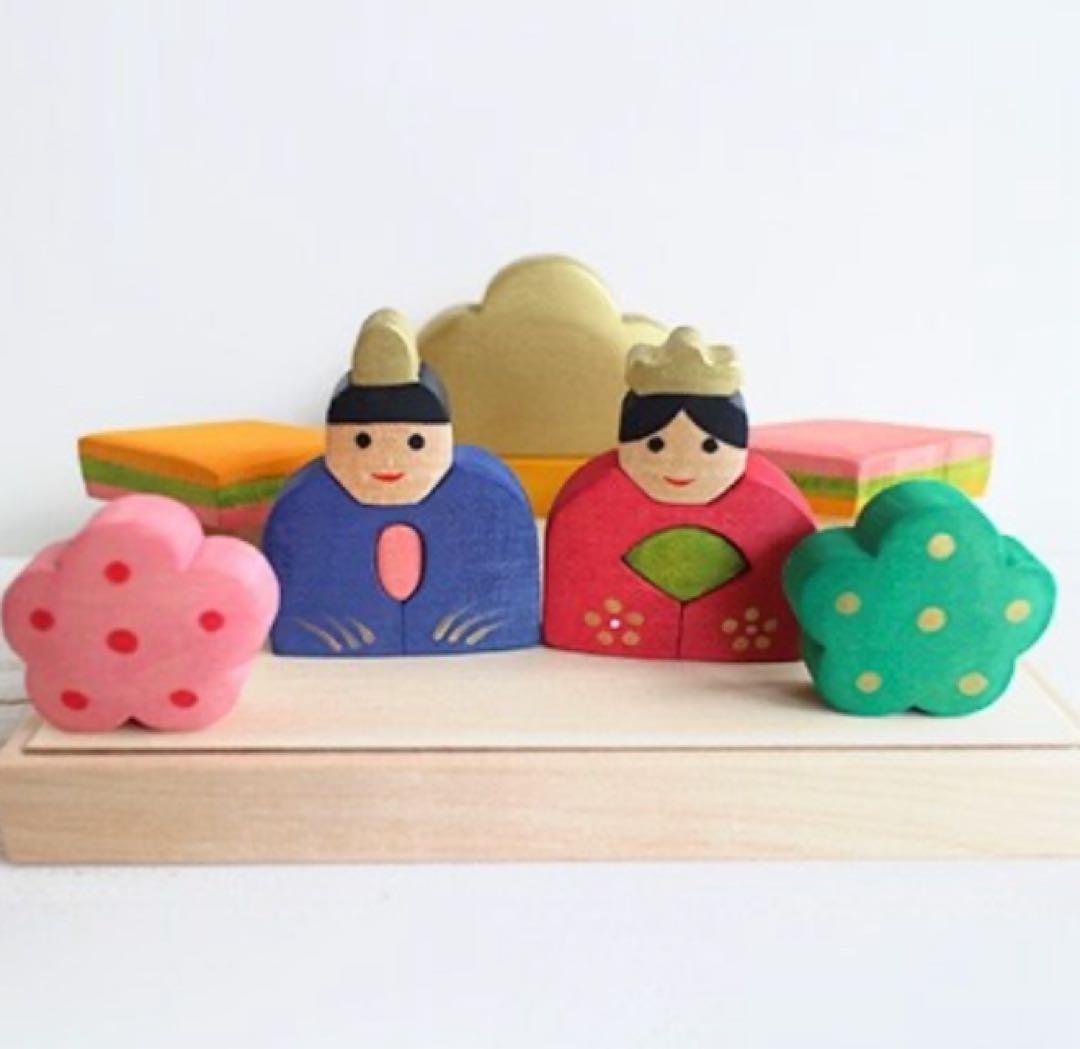 【美品】ひな祭り　木製　雛人形　立体パズル　コンパクト 美品】ひな祭り 木製 雛人形 立体パズル コンパクト - メルカリ